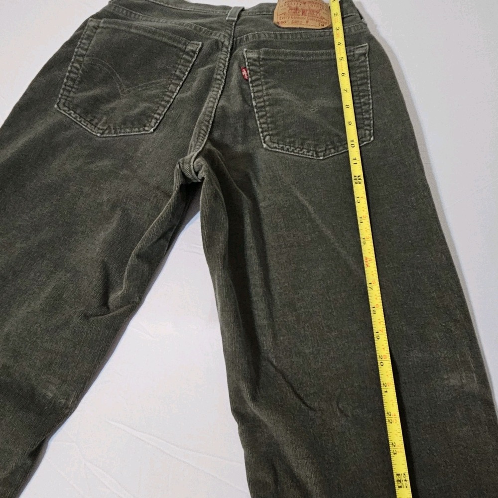VTG Levis Jeans 30x30 Y2K Grey Faded 10 M Mis Corduroy 550 Relaxed Tapered - Picture 8 of 11
